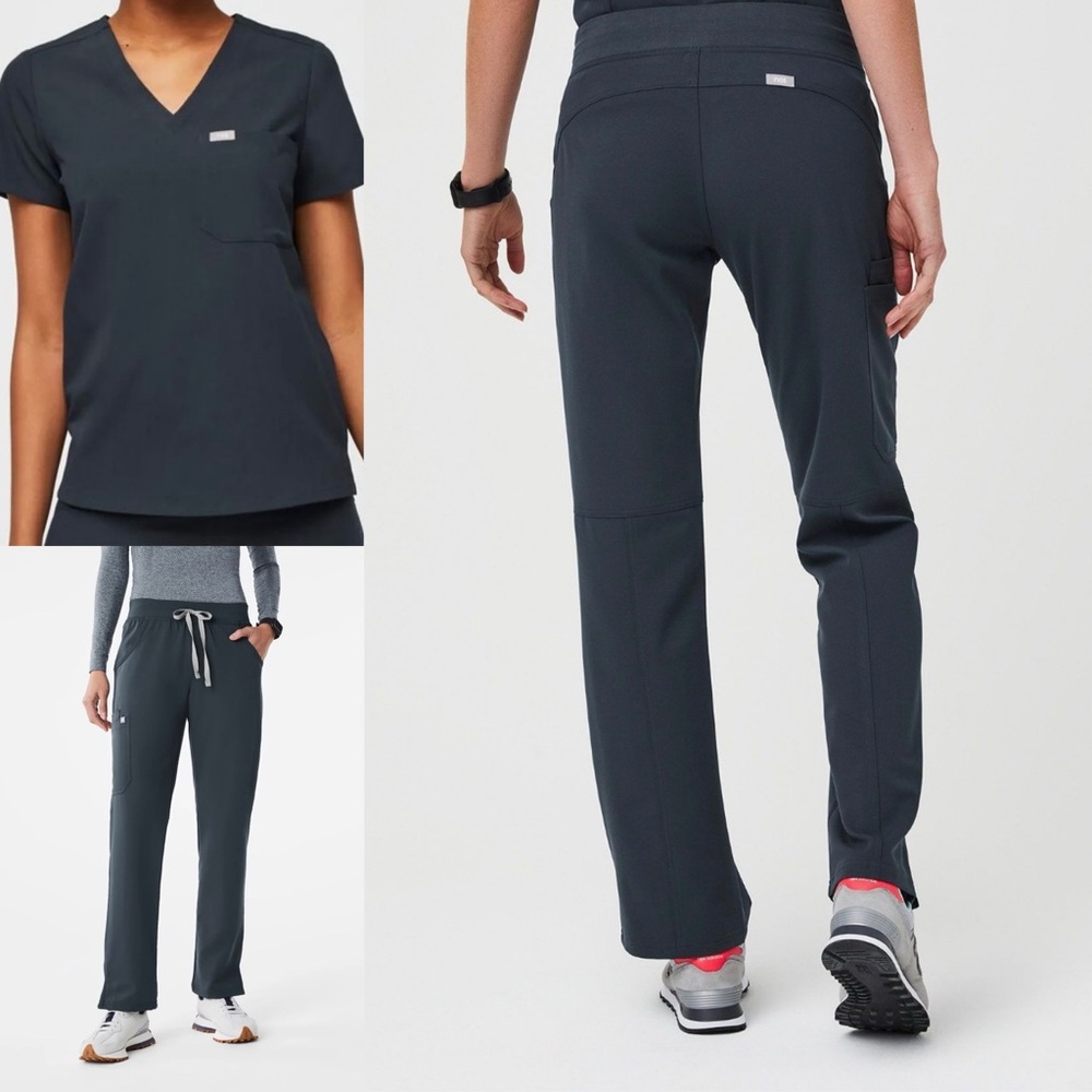 Women's ‘Dark Harbor’ Gray Scrub Set
